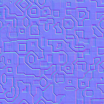 Futuristic Tech Greeble Normal Map