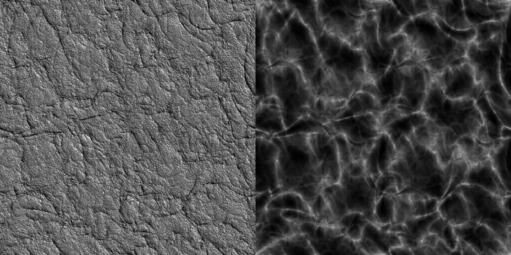 Dark Metallic Wall and Displacement Map Showcase