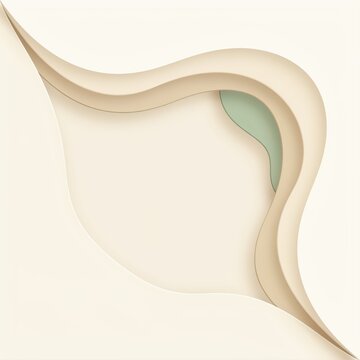 Minimal Abstract Layered Curve Background with Soft Organic Shapes and Elegant Paper Cut Style Design