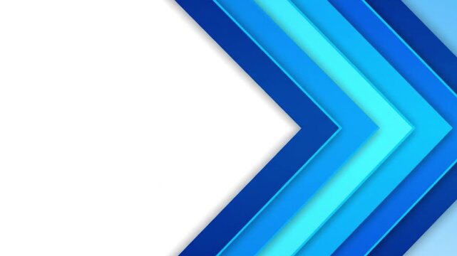 Abstract blue geometric arrow background with layered diagonal shapes modern corporate design clean technology template and creative presentation backdrop