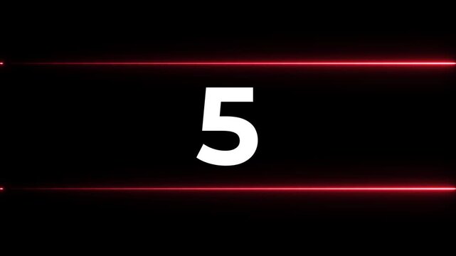 Number sequence 1 5 9 12 16 20 with glowing red lines on black background