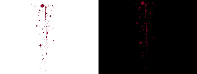 Elegant Vertical Red Particle Cascade with Fine Trails on Split Background © Rehman