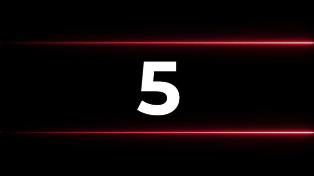 Sequential Numbers Displayed With Neon Lines Against Dark Background For Business Growth Concepts