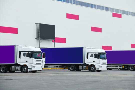 Truck at the warehouse during loading