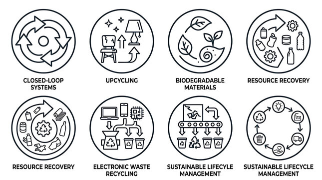 Space Technology and Satellite Innovation Multi Icon Collection for Science