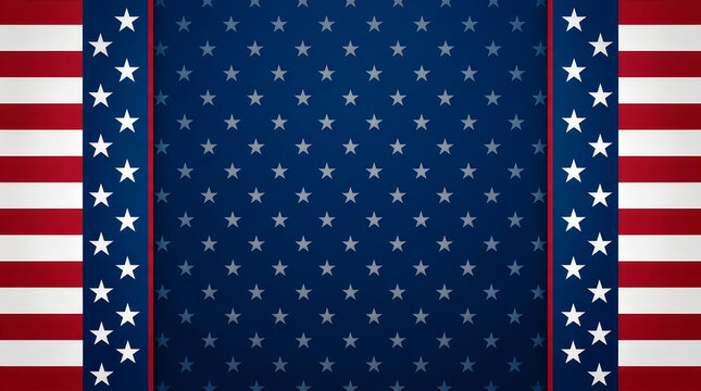 Usa flag pattern with blue stars and red white stripes