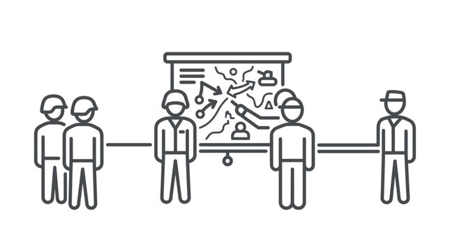 Soldiers pointing at tactical map for battle planning.