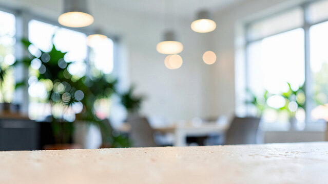 Terrazzo Tabletop With Embedded Marble Flecks on Chic Rooftop Lounge with Ambient Warm Upl Uplightin