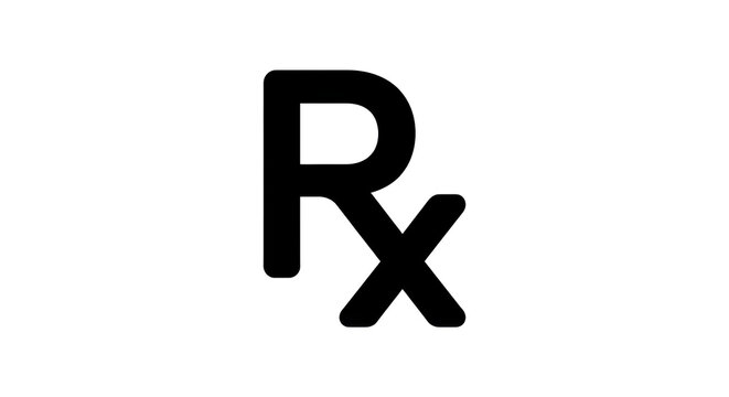 Retro Rx Symbol Prescription Symbol Rx
