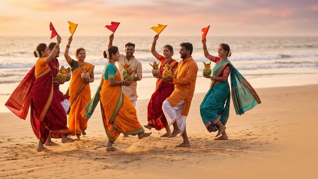 Koli Folk Dance &ndash; Narali Purnima Beach Celebration