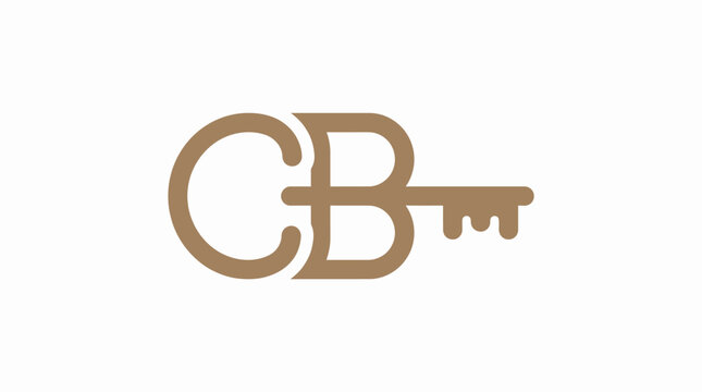 Golden CB letters merged with a key logo.