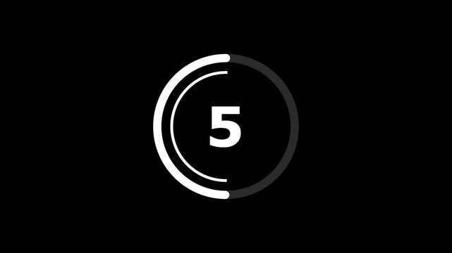 10 second countdown with circle animation, 10 to 0 animation countdown.  10 Second Countdown Timer Animation with Modern Digital Clock and Circular Progress