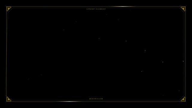 Elegant Gold Geometric Art Deco Frame Overlay