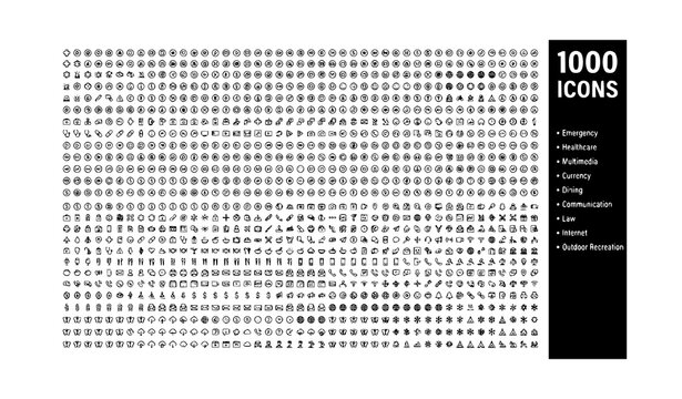Comprehensive 1000 Commercial Vector Icon Library for Digital Branding and Interface Design