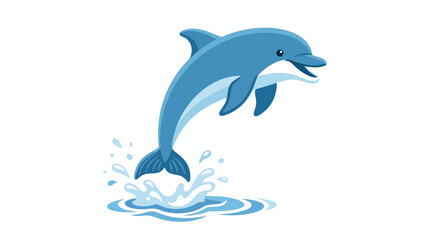 Naklejka premium A dolphin jumps out of the ocean water in a playful leap 013