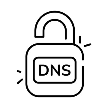 Premium download icon of dns security 
