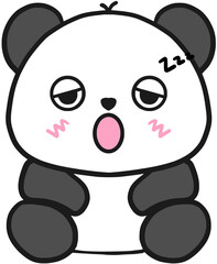 Naklejka premium panda bear cartoon