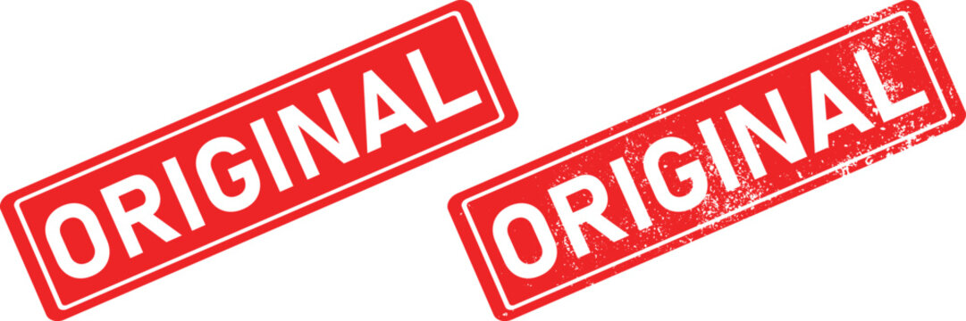 graphic resources of red orange stamp style approval labels with word orignal