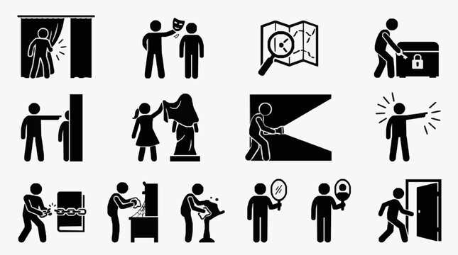 Illustrated Daily Life Activities Icons.