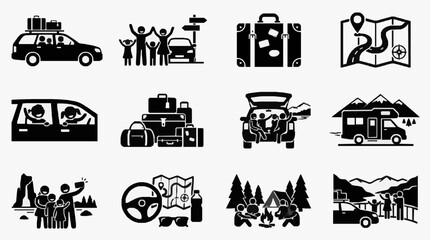 Obraz premium Travel Adventures and Road Trips Essentials.