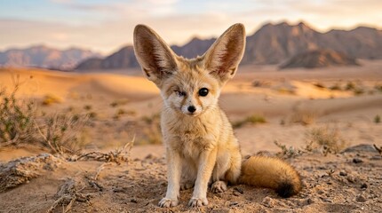 Naklejka premium kangaroo in the desert