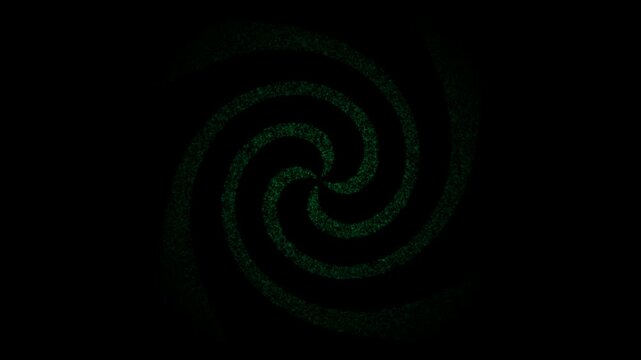 Abstract swirling green pattern on a dark background, representing energy or a vortex.