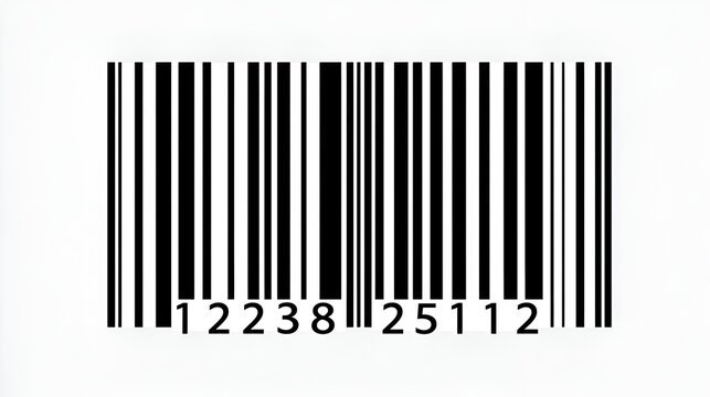 White barcode white background background with label example bar code symbol clipart for tattoo sticker scan reader design illustration Stock Illustration 