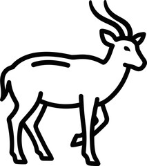 Elegant Gazelle Silhouette Vector Art © Matcha