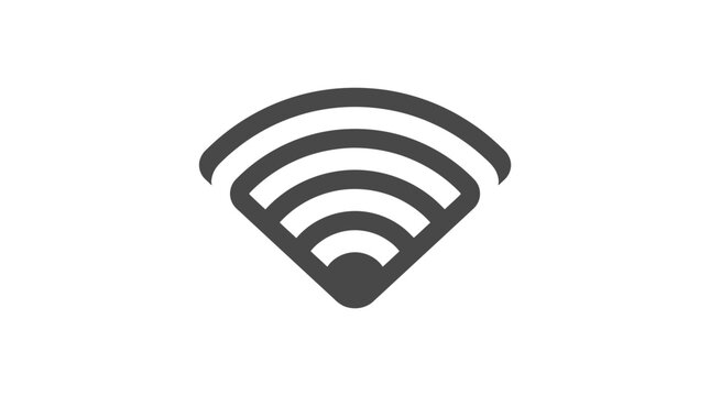 A sleek illustration of a Wi-Fi symbol on a plain surface