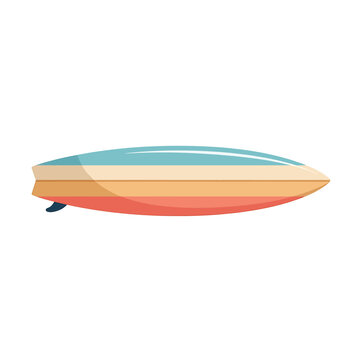 Colorful illustration of a surfboard.