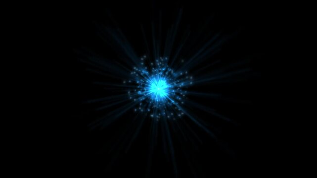 Blue Star Flares on Dark Background