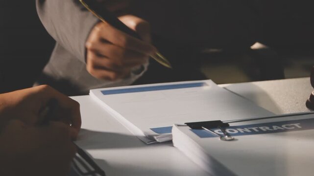 Lawyer explained to the client about the law that must be brought against the court case.Lawyer explained to the client about the law that must be brought against the court case.