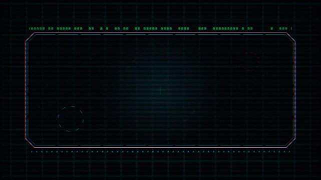 Set of Futuristic HUD Data Display Frames with Digital Glitch Effects