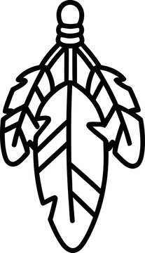 Traditional Japanese Kamon Mon Crest - Feather Symbol