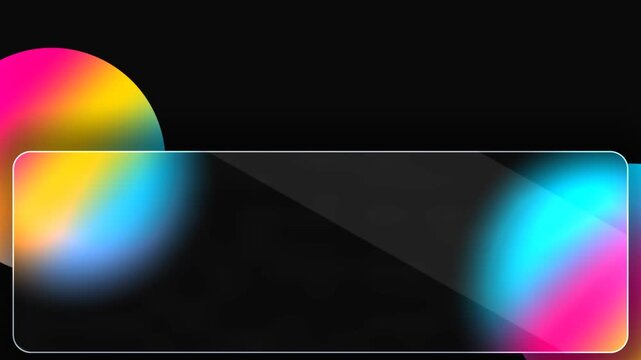 Set of Glassmorphism Web Banners with Vibrant Abstract Neon Gradient Spheres