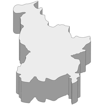 3D map dimension - continent Europe country Slovenia