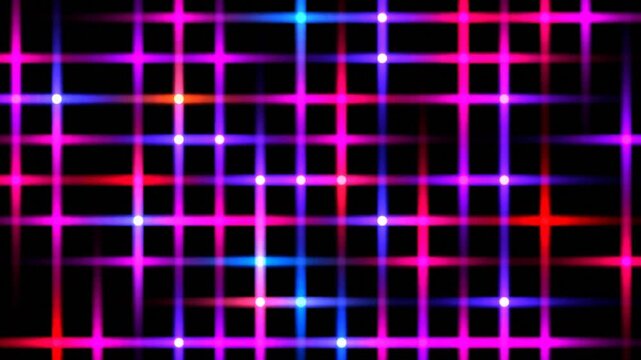 Twinkling colorful stars glowing on black background, seamless loop 4k animation.