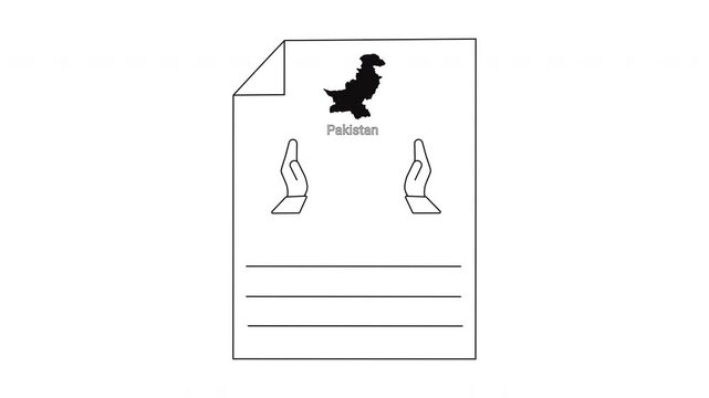 Pakistan National Emblem Bird Falcon Silhouette Vector Illustration.