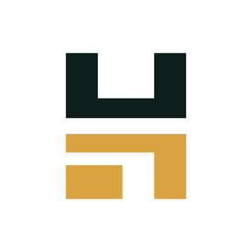 Modern Abstract Letter H Geometric Monogram Logo
