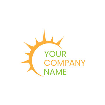 Abstract Sun Rays Solar Energy Logo Template