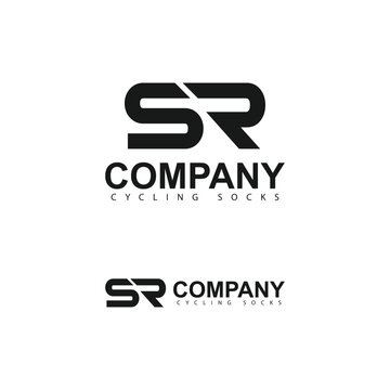 Minimalist Letter SR Monogram Cycling Logo Template