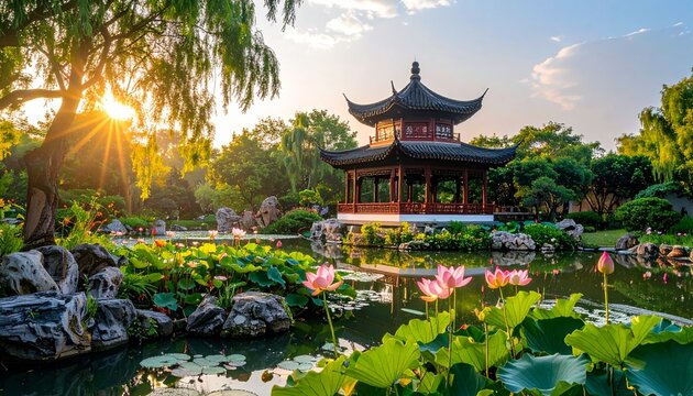 Humble Administrator's Garden Suzhou at Golden Hour