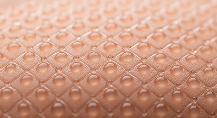 Obraz premium Close-up of brown quilted material with diamond dot pattern