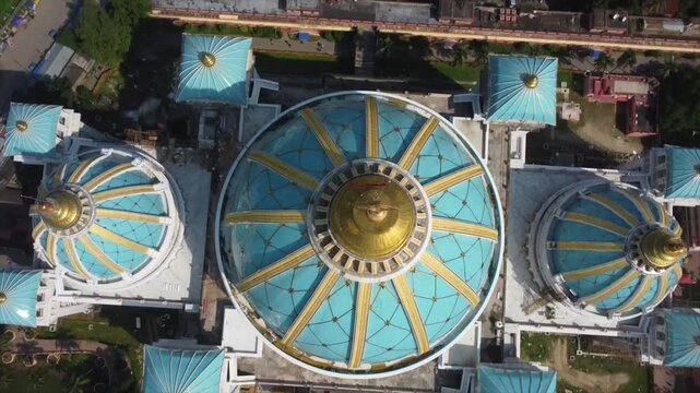 Untitled ProjectA slow drone flight over the dome of the Vedic Planetarium