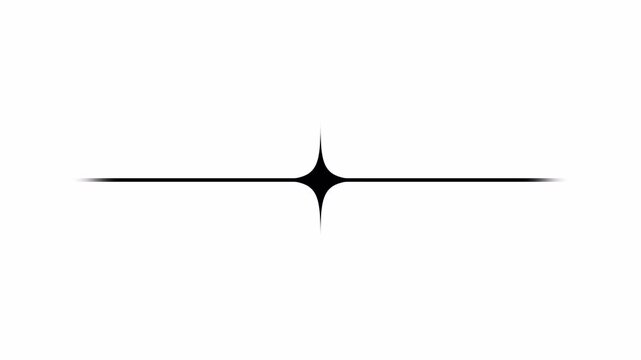 Switch on off Television vfx with this sharp horizontal black line minimal modern graphic. 4K - Alpha Channel