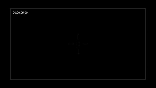 Drone camera Rec or recording video Screen Animation. Camera rec viewfinder with digital focus and exposure settings. 4K camera overlay with recording frame and timer, Camera recording screen 