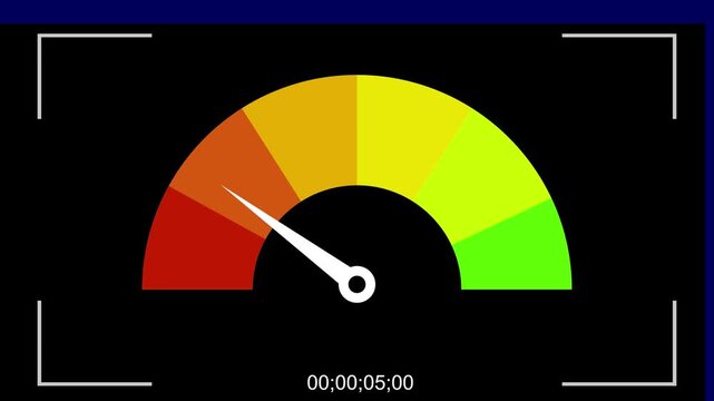 Video recording camera screen with  Simple speedometer icon. Risk concept on speedometer with camera overlay with recording frame. recording camera screen with 4K resolution.  car speedometer 