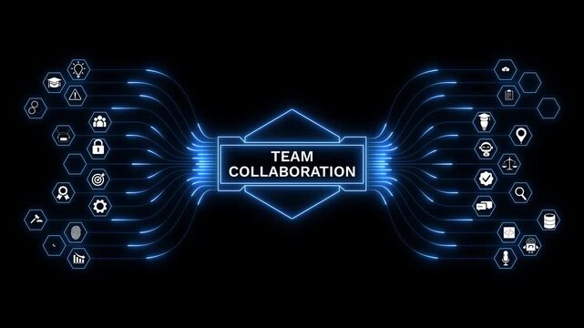 Team collaboration strategy for modern business digital workflow management, performance improvement, organizational development, growth, and innovation success.