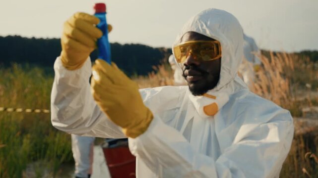 Thorough Environmental Investigation Conducted While Wearing Protective Gear and Equipment
