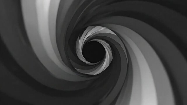 A dark abstract tunnel with a smooth rotating spiral pattern